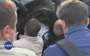 Army astronaut returns to Earth